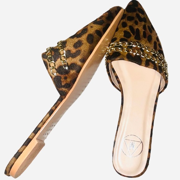 Missguided Shoes - Missguided Leopard Print Mules Sz. 6